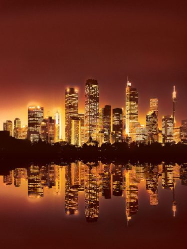Night City Light poszter, fotótapéta, Vlies  (206x275 cm, álló)