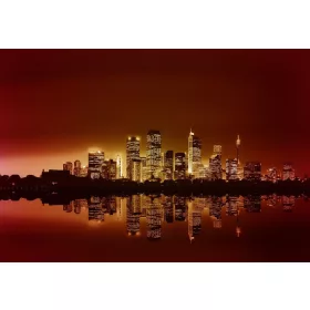   Night City Light poszter, fotótapéta, Vlies (104 x 70,5 cm)