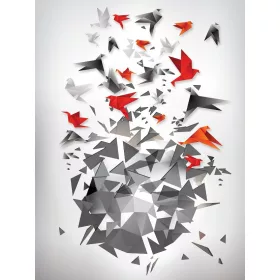 Origami poszter, fotótapéta, Vlies  (184x254 cm, álló)