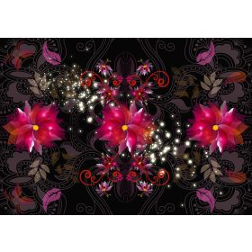 Virág minta poszter, fotótapéta, Vlies (104 x 70,5 cm)