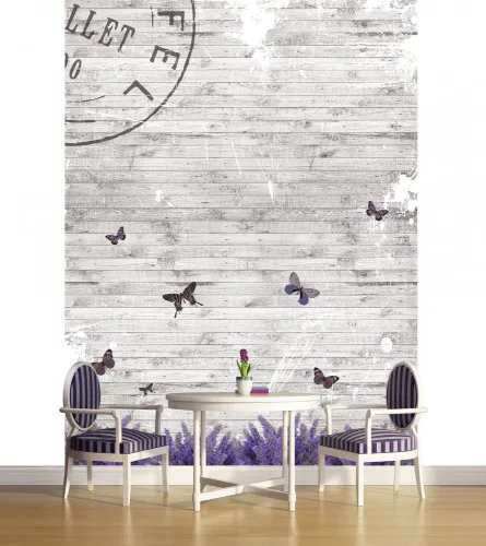 Lepkék a falon poszter, fotótapéta, Vlies  (206x275 cm, álló)