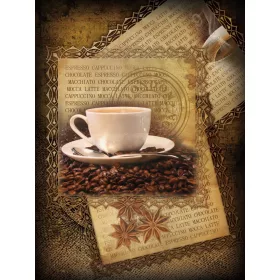 Kávé poszter, fotótapéta, Vlies  (184x254 cm, álló)
