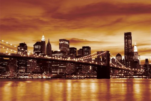 Brooklyn Bridge poszter, fotótapéta Vlies (208 x 146 cm)