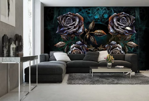 Rózsák poszter, fotótapéta, Vlies (416 x 254 cm)