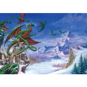Sárkányok poszter, fotótapéta, Vlies (104 x 70,5 cm)