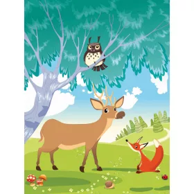   Színes Zoo poszter, fotótapéta, Vlies  (184x254 cm, álló)