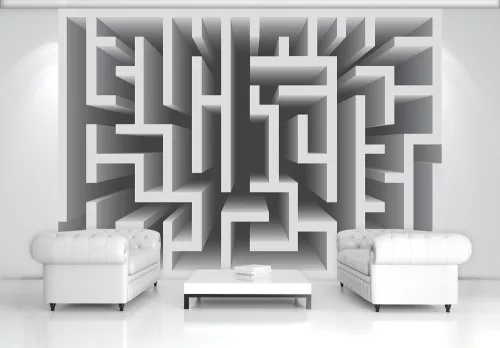 Labirintus poszter, fotótapéta, Vlies (104 x 70,5 cm)