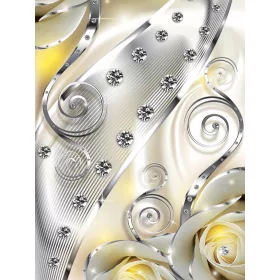   Virág minta poszter, fotótapéta, Vlies  (206x275 cm, álló)