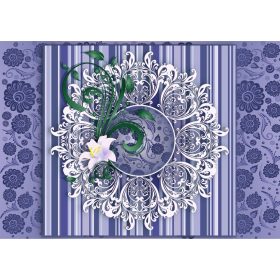 Virág minta poszter, fotótapéta, Vlies (104 x 70,5 cm)