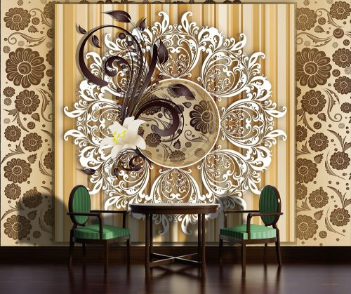 Virág minta poszter, fotótapéta, Vlies (104 x 70,5 cm)