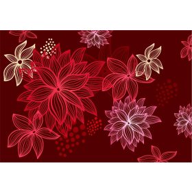 Pink Flowers poszter, fotótapéta, Vlies (104 x 70,5 cm)