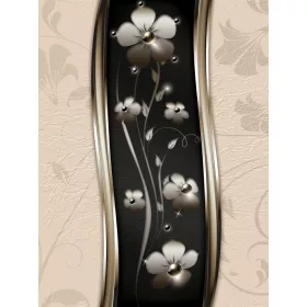   Virág minta poszter, fotótapéta, Vlies  (206x275 cm, álló)