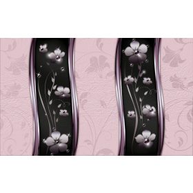 Virág minta poszter, fotótapéta, Vlies (104 x 70,5 cm)