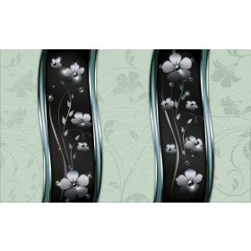 Virág minta poszter, fotótapéta, Vlies (104 x 70,5 cm)