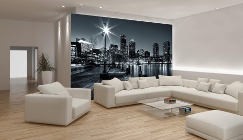 Éjszakai város poszter, fotótapéta Vlies (312 x 219 cm)