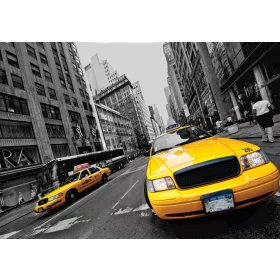 Sárga taxi poszter, fotótapéta, Vlies (104 x 70,5 cm)