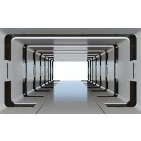Folyosó 3D poszter, fotótapéta, Vlies (104 x 70,5 cm)