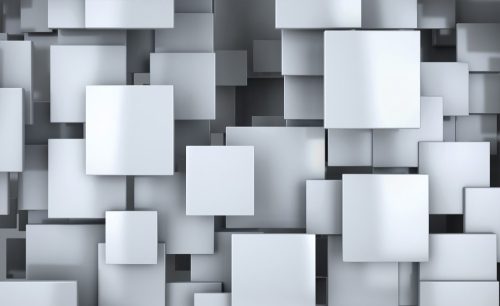 Négyszögek 3D poszter, fotótapéta Vlies (254 x 184 cm)