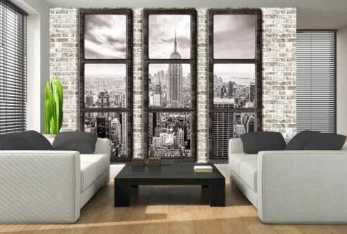 Kilátás New York-ra poszter, fotótapéta, Vlies (104 x 70,5 cm)