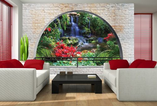 Vízesés boltív poszter, fotótapéta Vlies (254 x 184 cm)