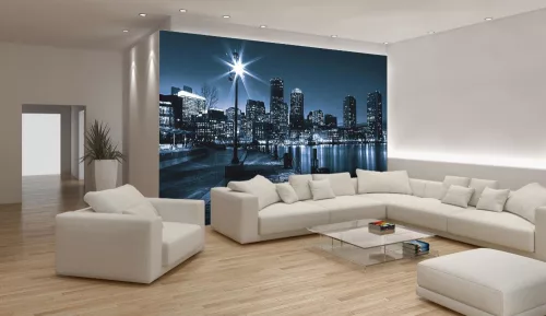 Éjszakai város poszter, fotótapéta Vlies (152,5 x 104 cm)