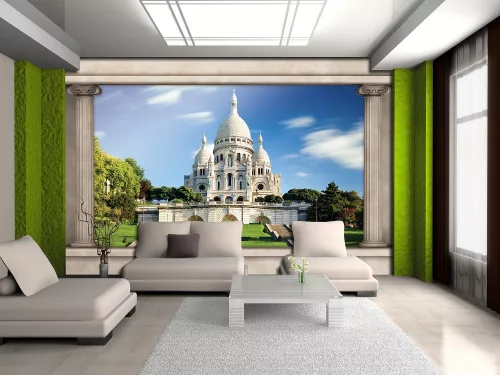 Paris - Sacre Coeur poszter, fotótapéta, Vlies (104 x 70,5 cm)