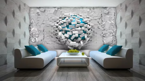 Absztrakt 3D  poszter, fotótapéta, Vlies (104 x 70,5 cm)