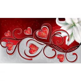 Virág minta poszter, fotótapéta, Vlies (104 x 70,5 cm)