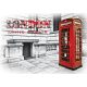 London telefonfülke poszter, fotótapéta Vlies (152,5 x 104 cm)