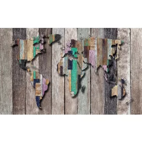 Világtérkép  poszter, fotótapéta, Vlies (104 x 70,5 cm)