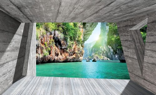 Lagúna poszter, fotótapéta Vlies (208 x 146 cm)
