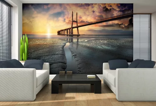 Híd poszter, fotótapéta Vlies (312 x 219 cm)