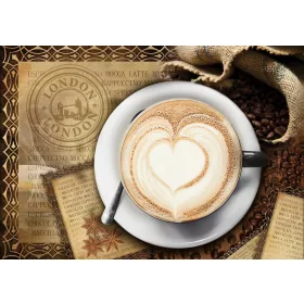 Kávé  poszter, fotótapéta, Vlies (104 x 70,5 cm)