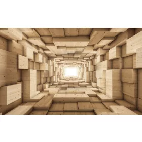   Absztrakt folyosó poszter, fotótapéta, Vlies (104 x 70,5 cm)