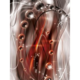   Absztrakt gömbök poszter, fotótapéta, Vlies  (184x254 cm, álló)