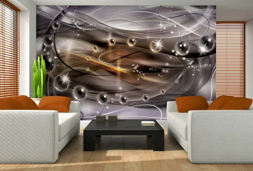 Absztrakt gömbök  poszter, fotótapéta, Vlies (104 x 70,5 cm)