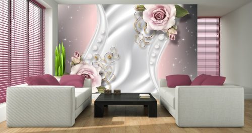 Virág minta  poszter, fotótapéta, Vlies (104 x 70,5 cm)