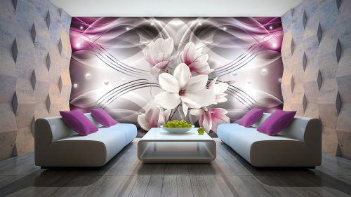 Virág minta  poszter, fotótapéta, Vlies (104 x 70,5 cm)