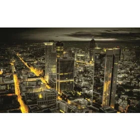   View City Aerial poszter, fotótapéta, Vlies (104 x 70,5 cm)
