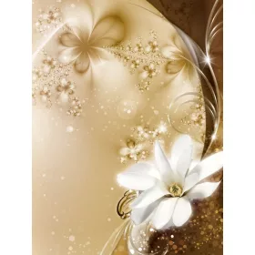   Virág minta poszter, fotótapéta, Vlies  (206x275 cm, álló)