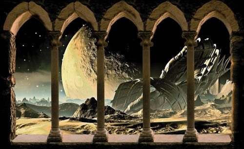 Űrben poszter, fotótapéta Vlies (208 x 146 cm)