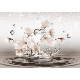 Virág minta  poszter, fotótapéta, Vlies (104 x 70,5 cm)