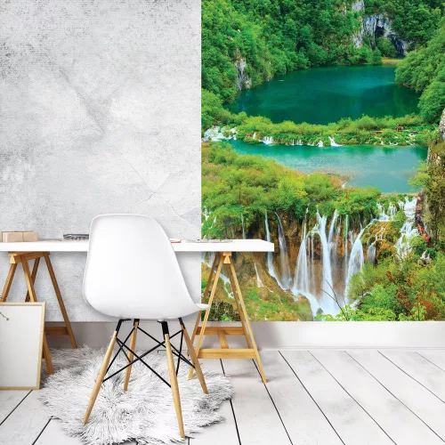 Vízesés poszter, fotótapéta, Vlies  (206x275 cm, álló)