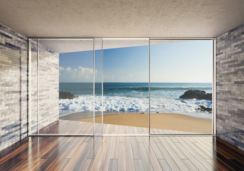 Kilátás a tengerre poszter, fotótapéta Vlies (152,5 x 104 cm)
