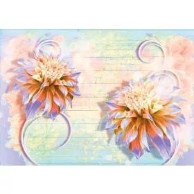   Absztrakt virágok  poszter, fotótapéta, Vlies (104 x 70,5 cm)