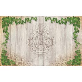   Deszkafal borostyánnal  poszter, fotótapéta, Vlies (104 x 70,5 cm)