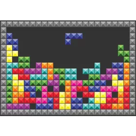 Tetris  poszter, fotótapéta, Vlies (104 x 70,5 cm)