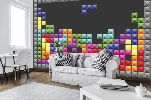 Tetris  poszter, fotótapéta, Vlies (104 x 70,5 cm)