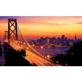   Oakland Bay Bridge poszter, fotótapéta, Vlies (104 x 70,5 cm)