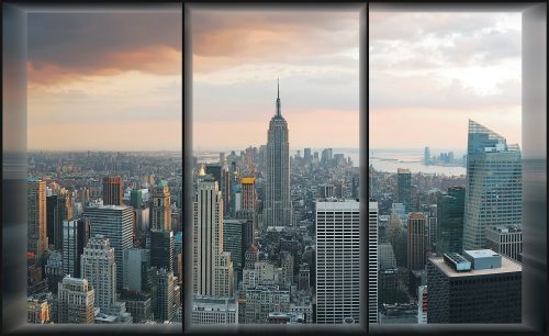 New York ablakból poszter, fotótapéta Vlies (368 x 254 cm)